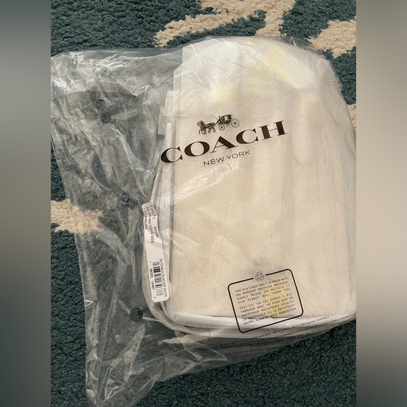 North south mini tote in signature glacier white canvas - Picture 7 of 10